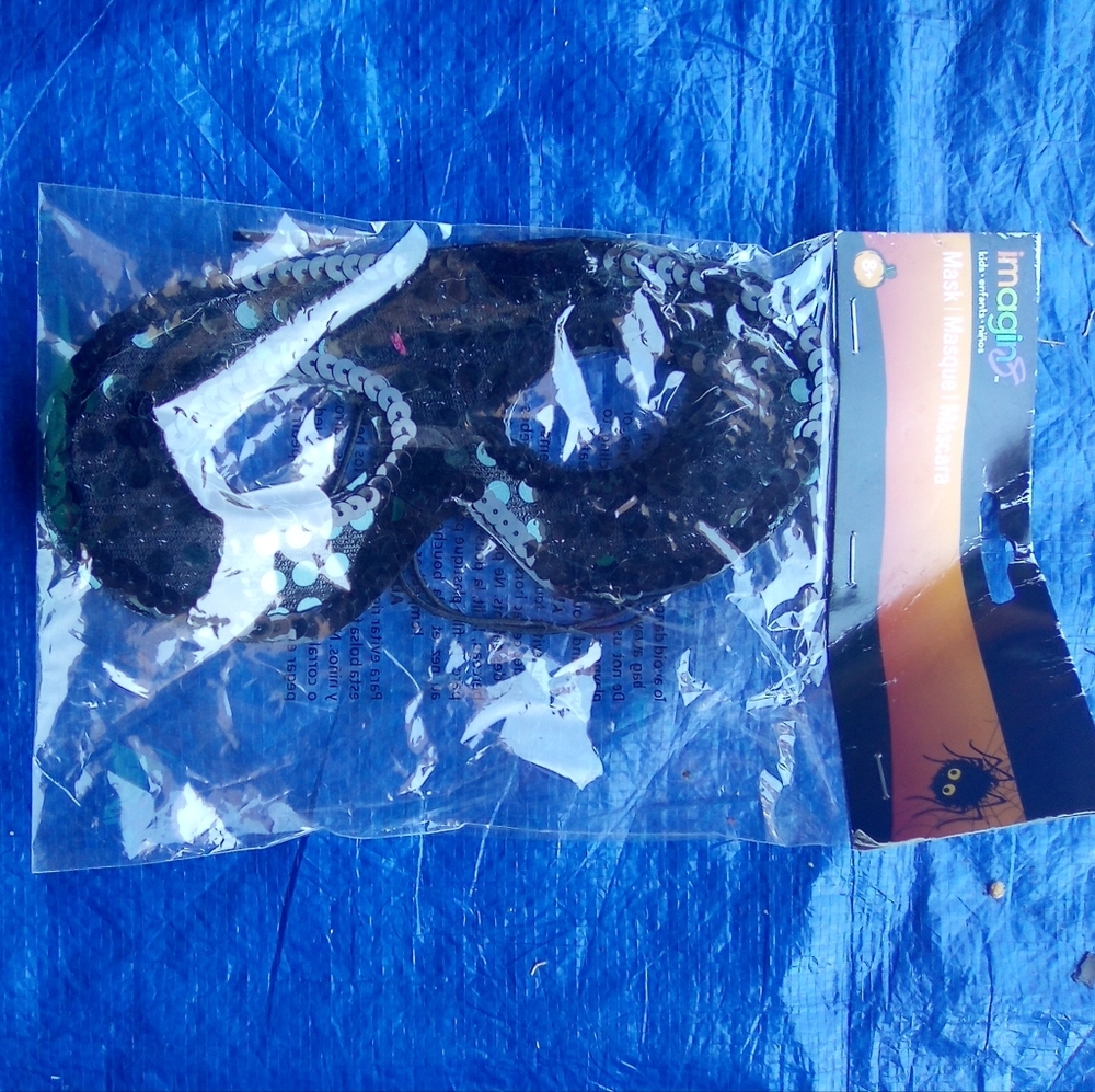 Black Sequin Masquerade Mask